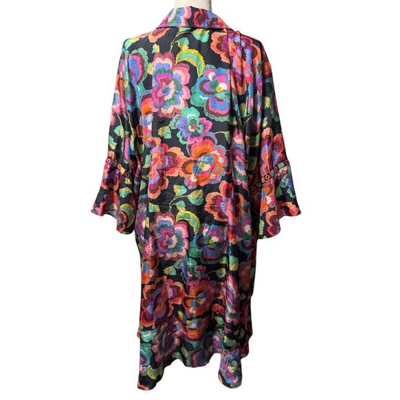 Johnny Was Workshop Calanthe Tiered Flounce Dress – 100% Silk – Size 3X - Picture 3 of 7